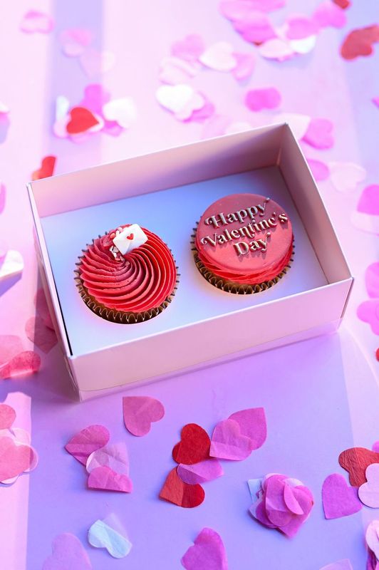 Valentines Day Cupcakes - Box of 2