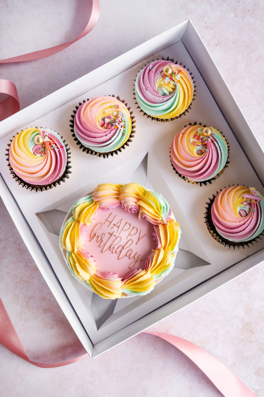 Bento Cake & Five Matching Cupcakes