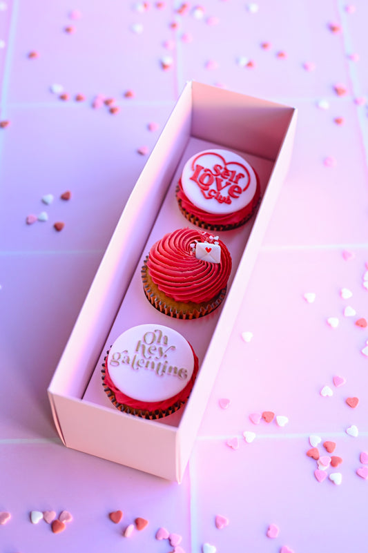 Valentines Day Cupcakes - Box of 3