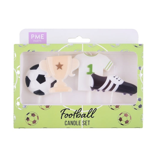 PME Football Candles - Set of 4