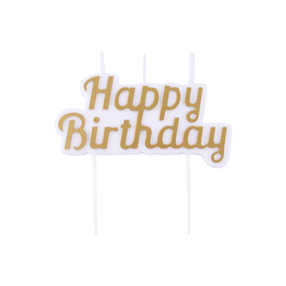 PME Gold - Happy Birthday Candle