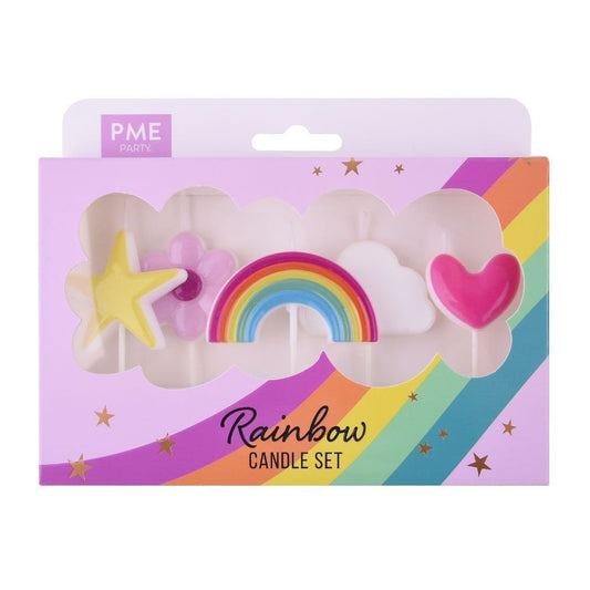 PME Rainbow Candles - Set Of 5