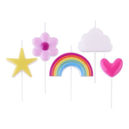 PME Rainbow Candles - Set Of 5