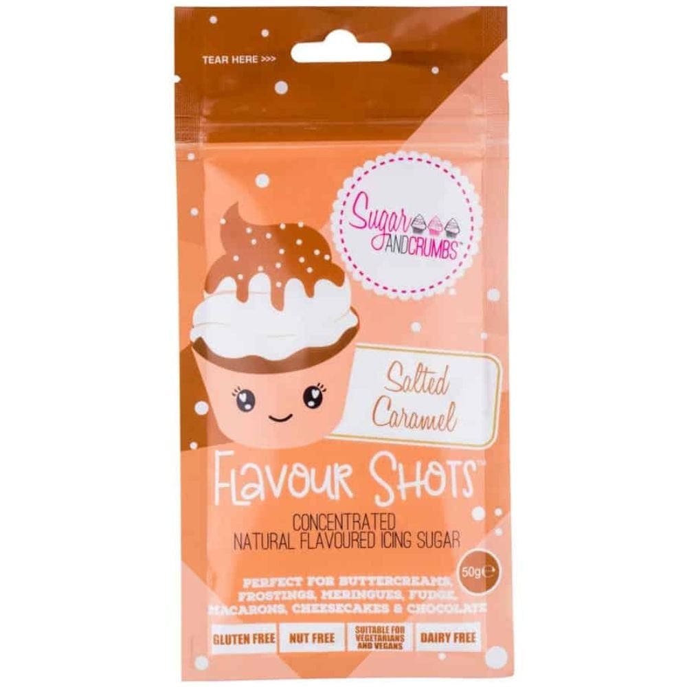 SUGAR & CRUMBS Salted Caramel Natural Flavoured Flavour Shot 50g