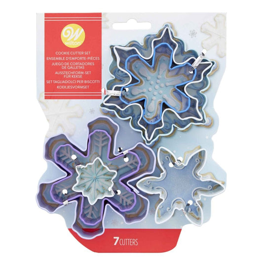 WILTON Snowflake Cookie Cutter Set of 7