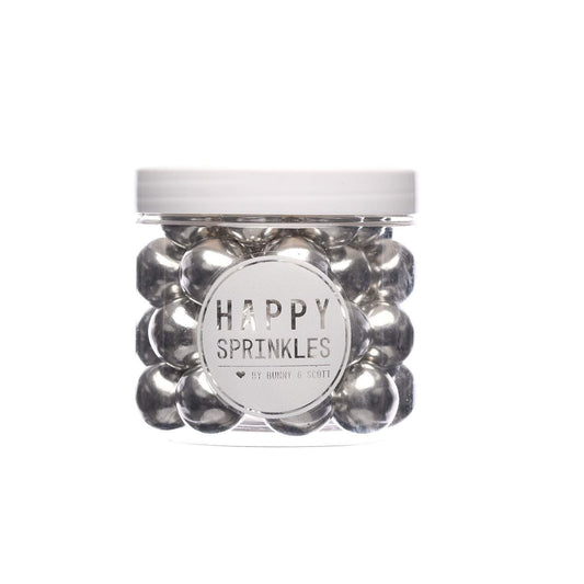 Happy Sprinkles - Silver Edible XXL Choco Crunch Sprinkles