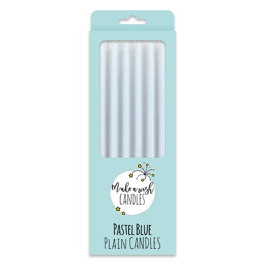 Make A Wish - Tall Pastel Blue Candles x 6