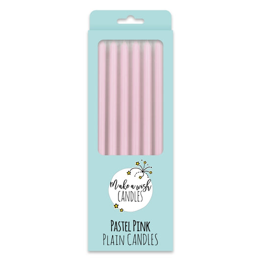 Make A Wish - Tall Pastel Pink Candles x 6