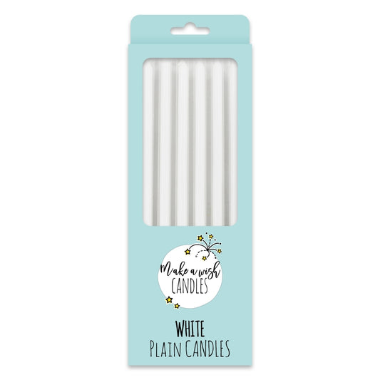 Make A Wish - Tall White Candles x 6