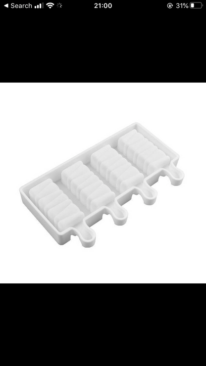 Groovy Rectangle Cake Sickle Ice Cream Mould - 4 Cavity