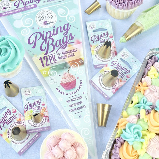 Sweet Stamp Piping Bags - Pack of 12