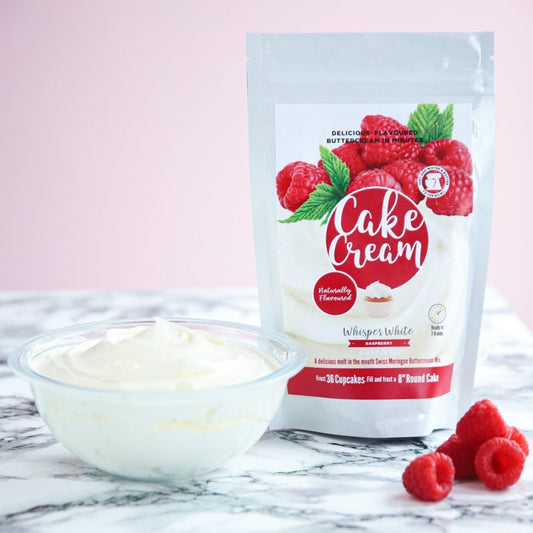 Whisper White - Raspberry Cake Cream 400g - Sugar Sisters